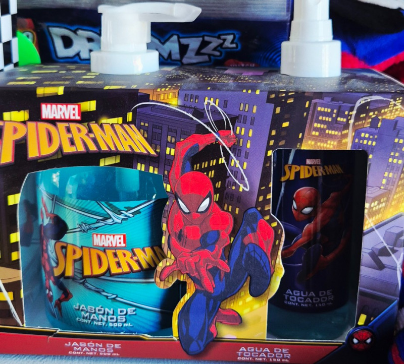 set spiderman jabon