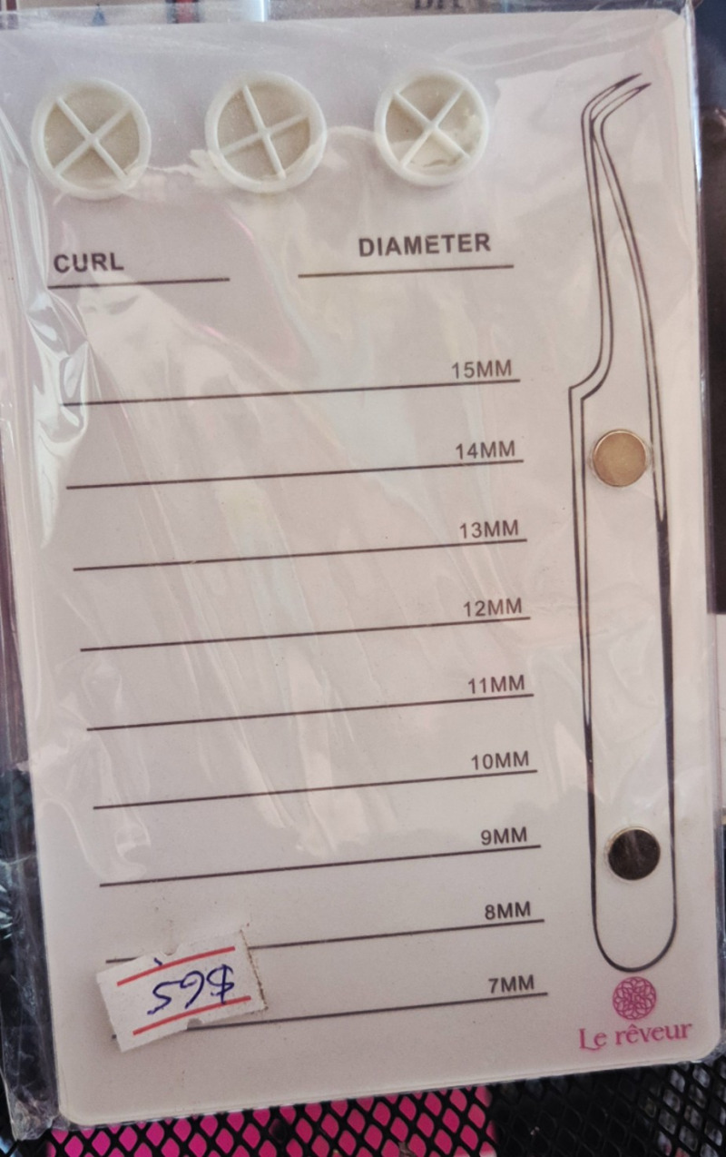regla /Curl diámeter
