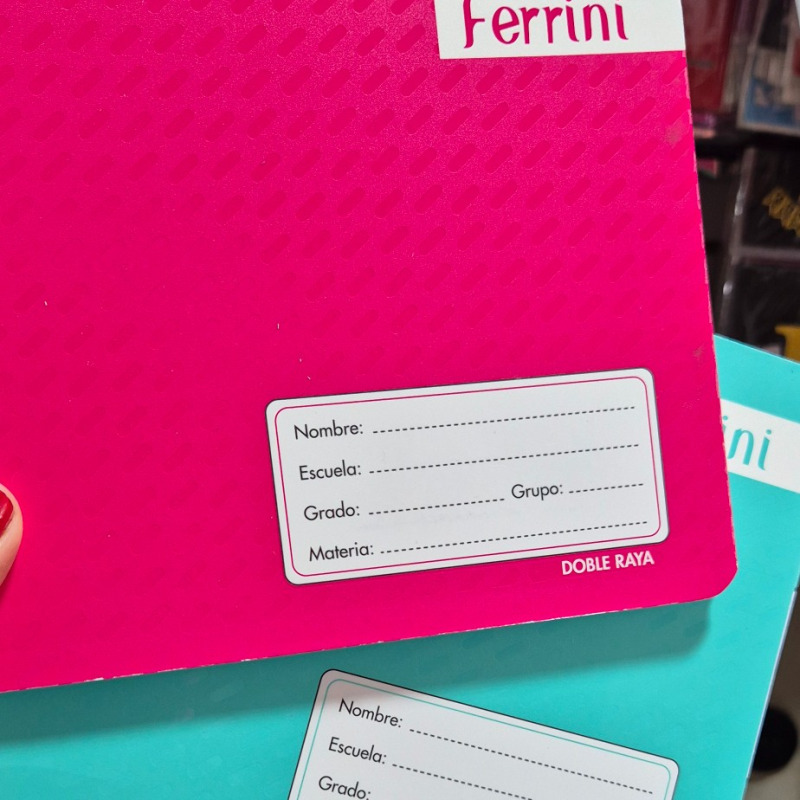 libreta ferrini italiana doble raya