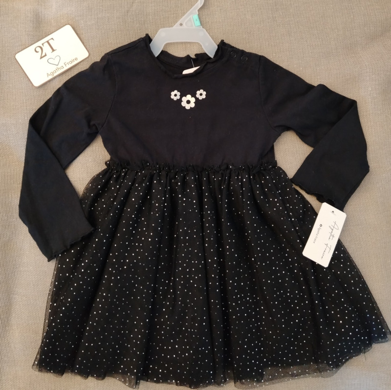 Vestido gala niña negro 2T
